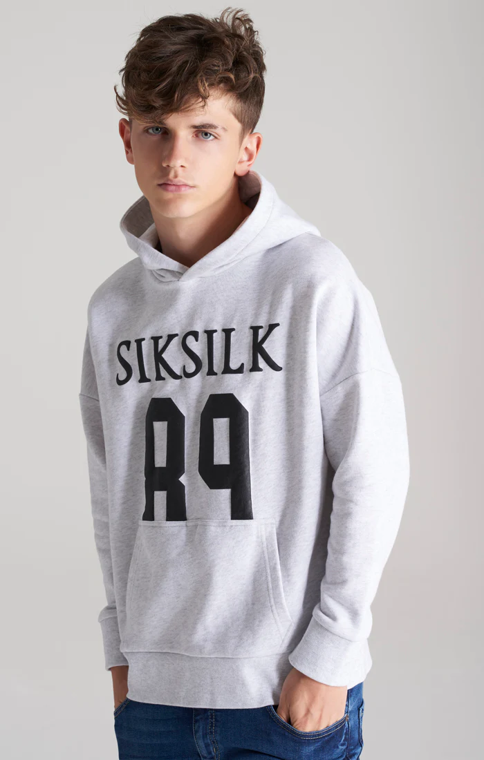 Boys Grey Relaxed Fit Hoodie - Image 2