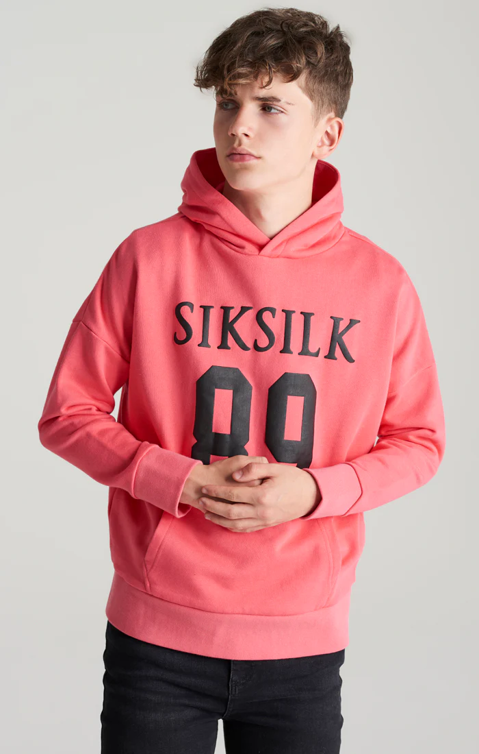 Boys Pink Relaxed Fit Hoodie - Image 2