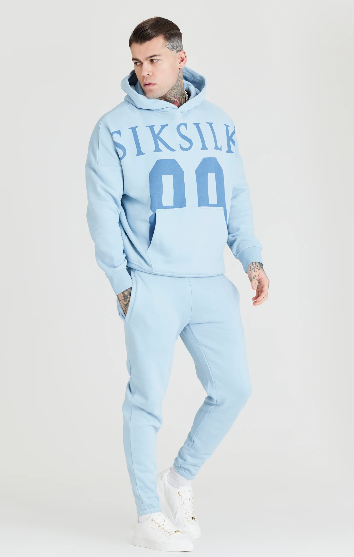 Blue Relaxed Fit Overhead Hoodie - Image 3