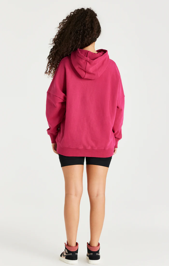 Pink Relaxed Fit Overhead Hoodie - Image 7
