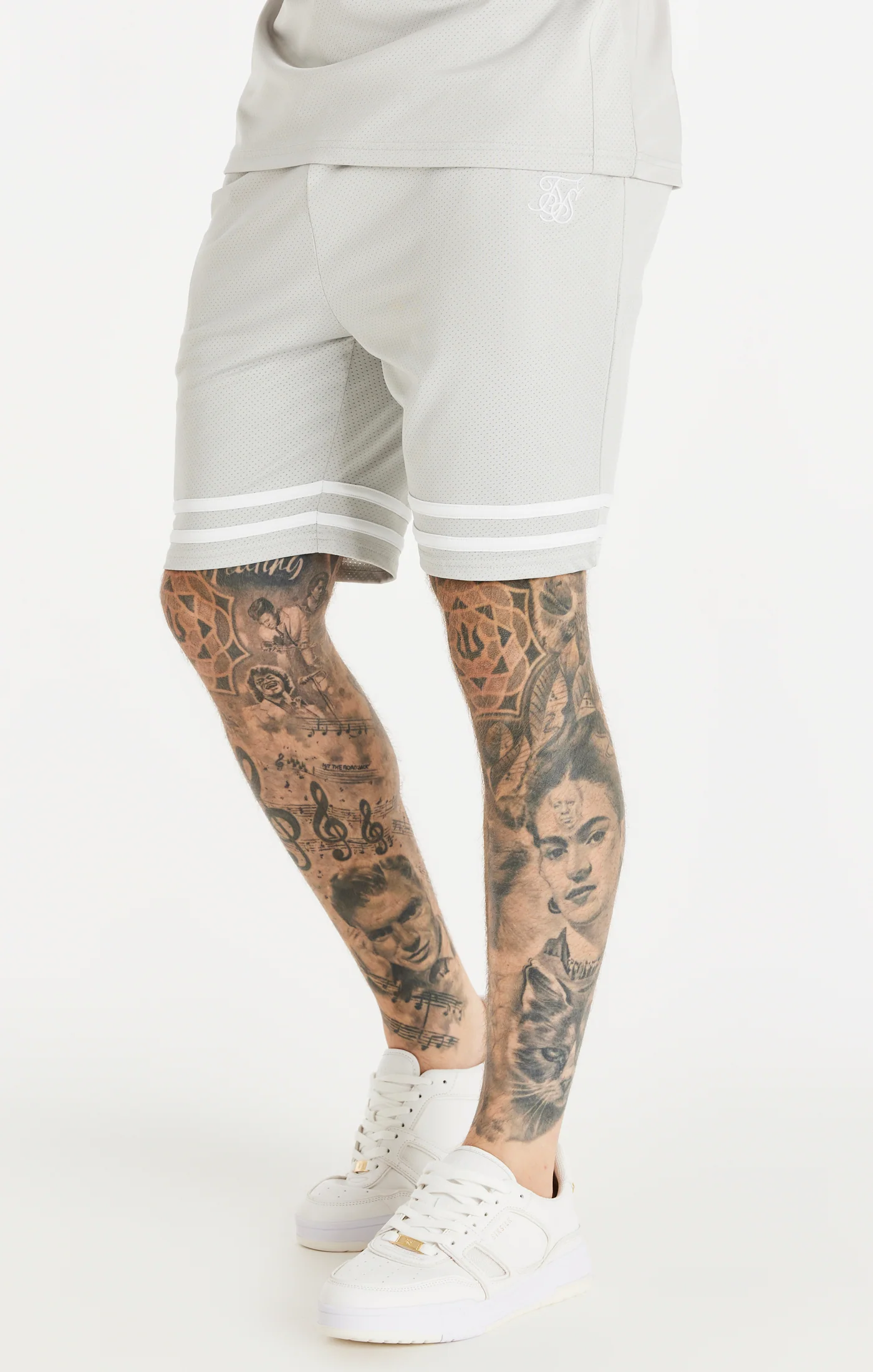 Grey Relaxed Mesh Bound Short