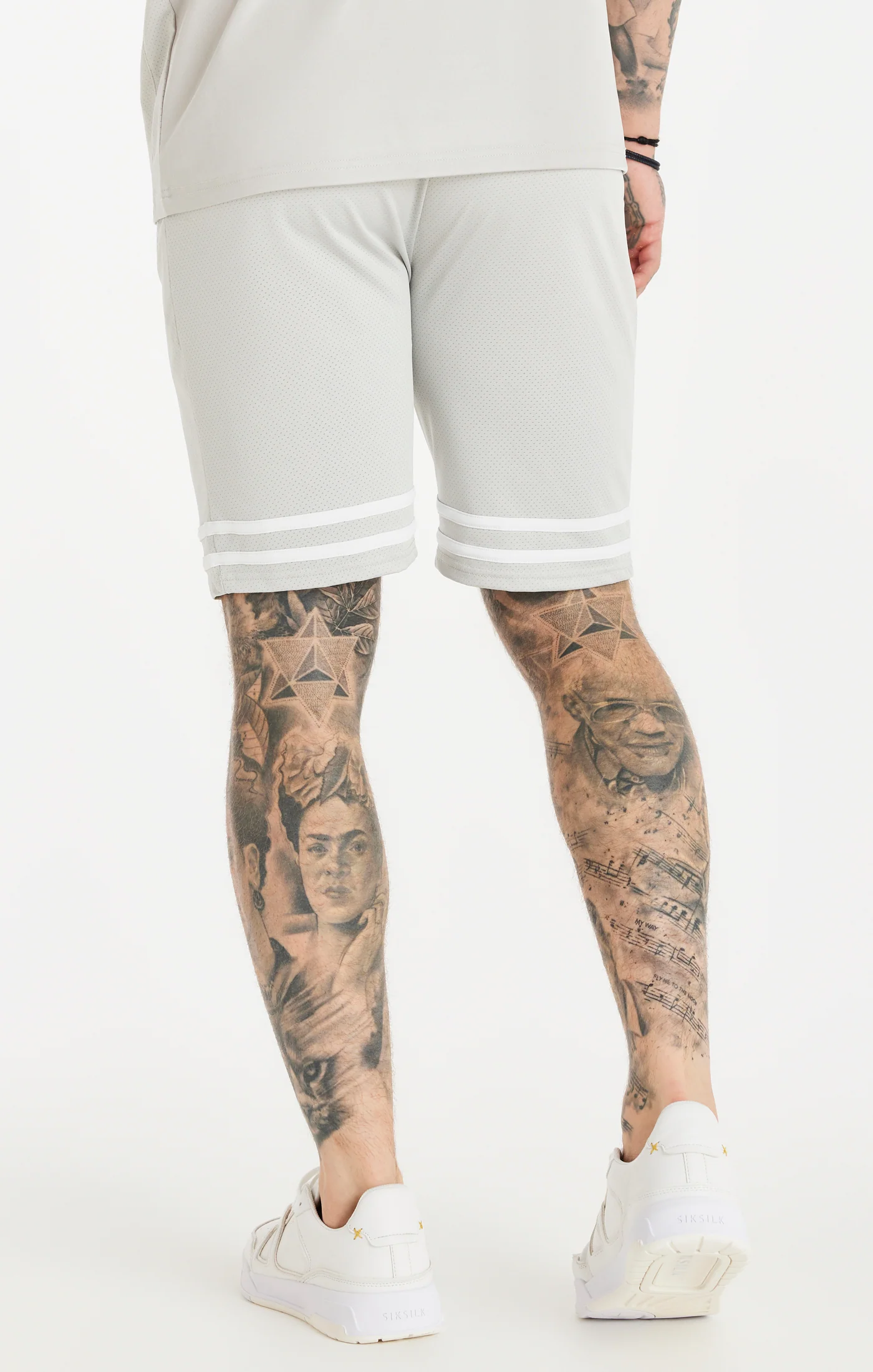 Grey Relaxed Mesh Bound Short - Image 3