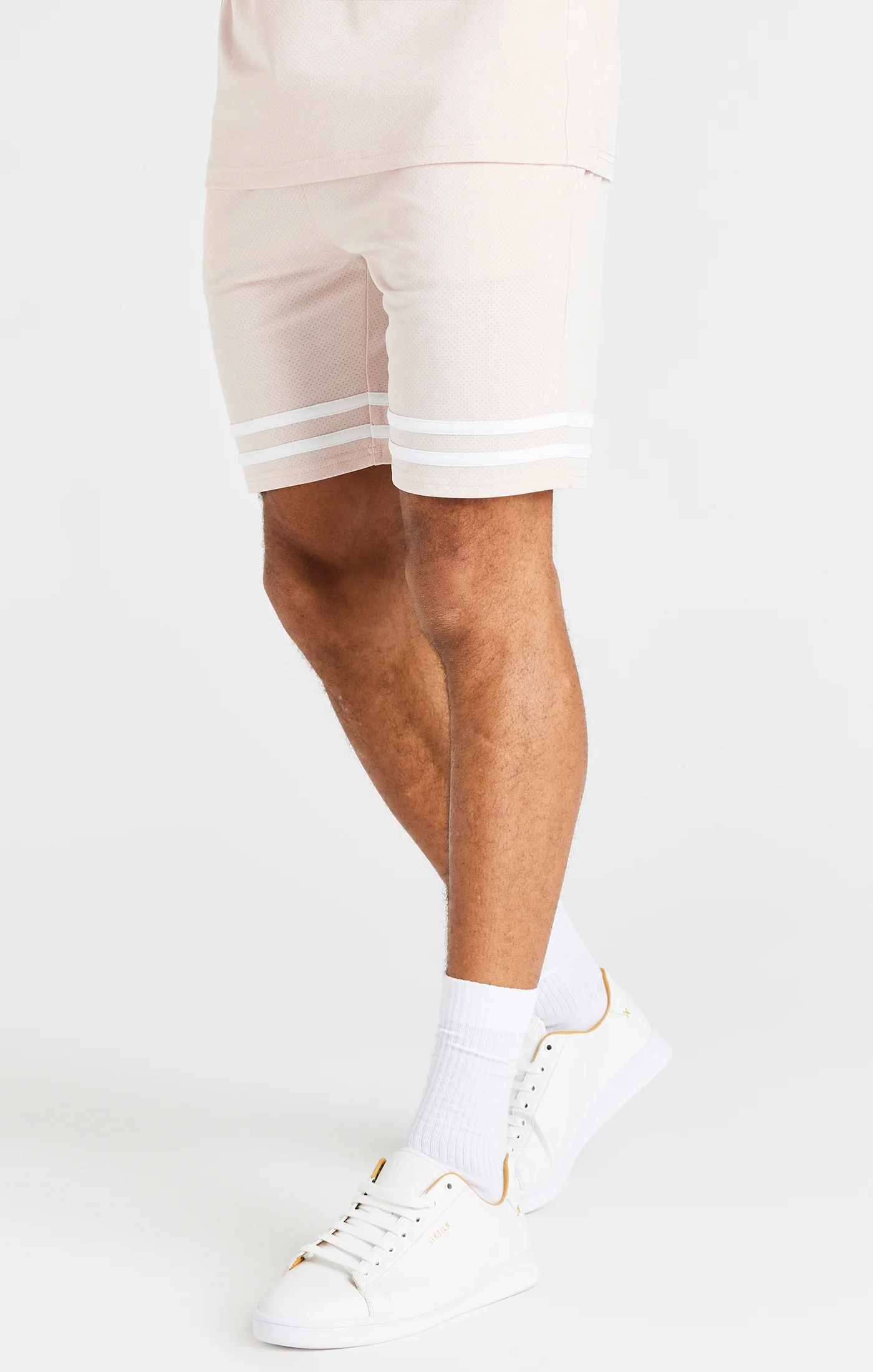 Pink Relaxed Mesh Short