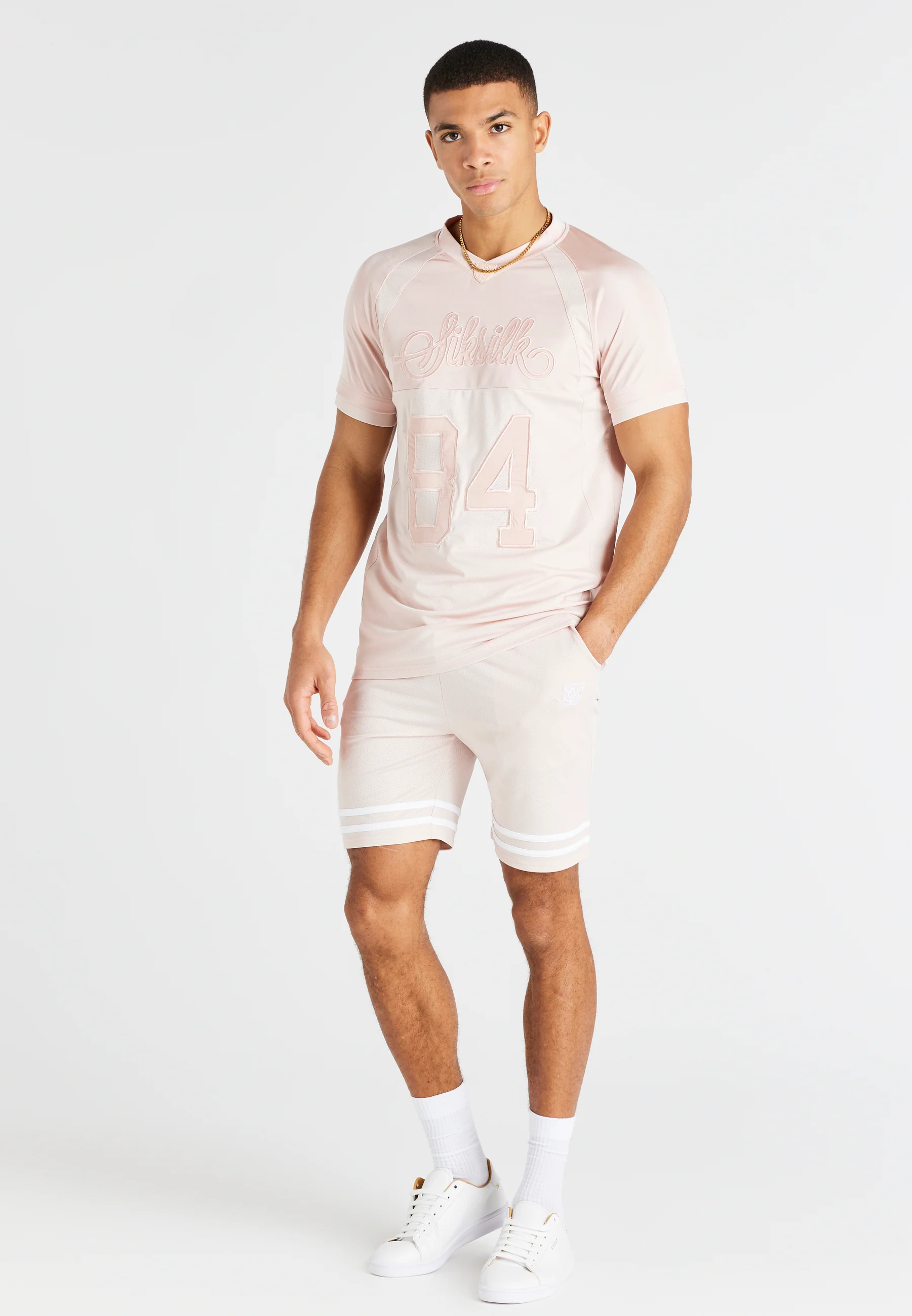 Pink Relaxed Mesh Short - Image 3