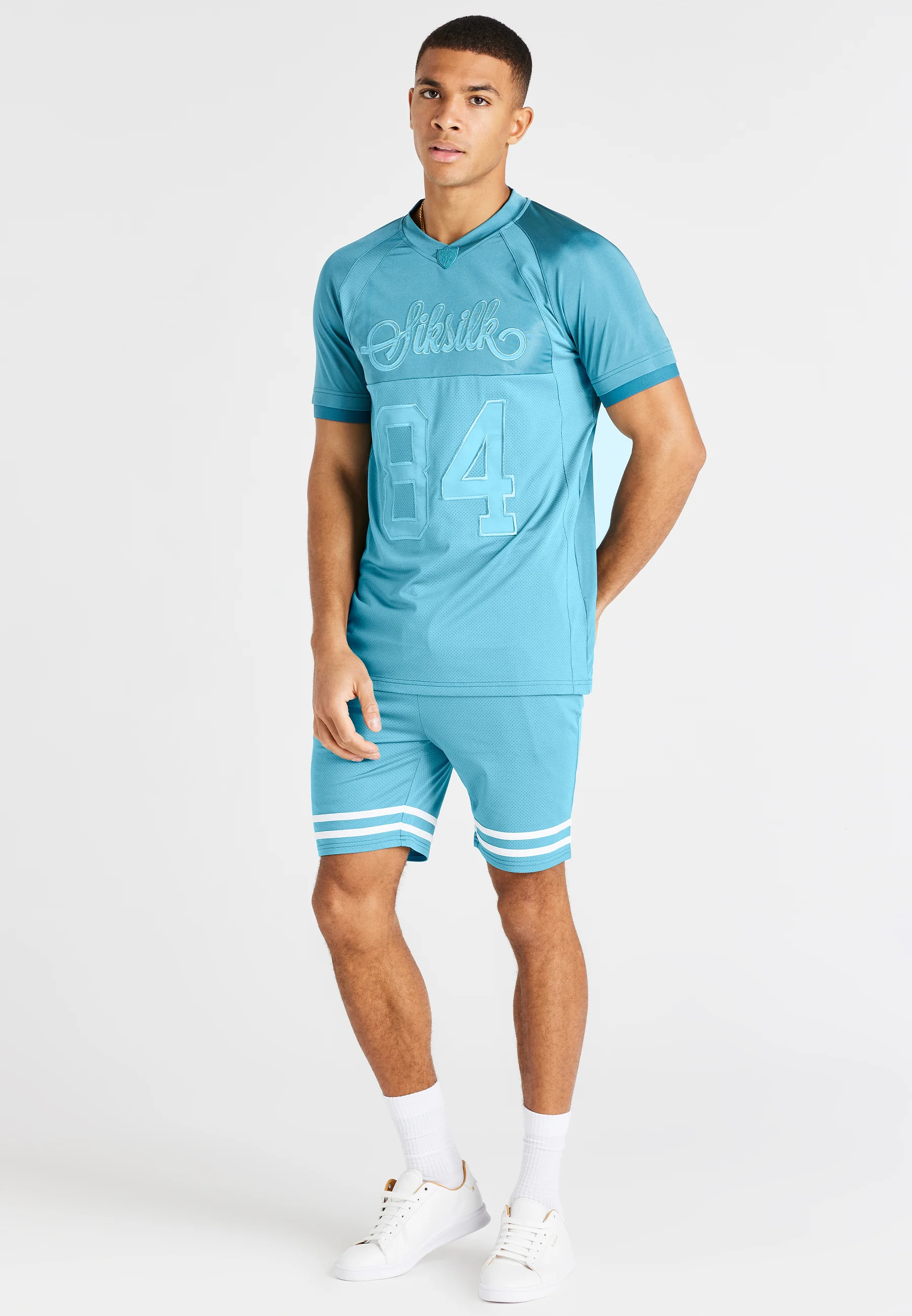 Teal Relaxed Mesh Short - Image 4