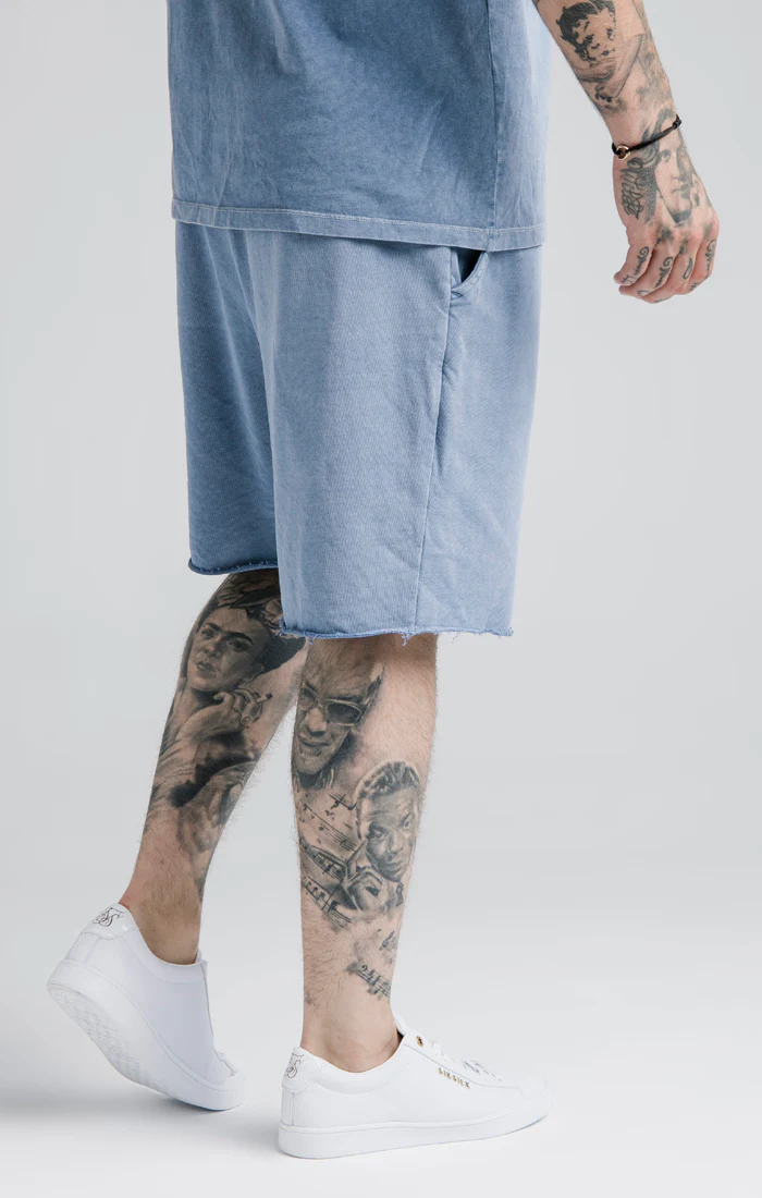 SikSilk Relaxed Shorts - Washed Blue - Image 3