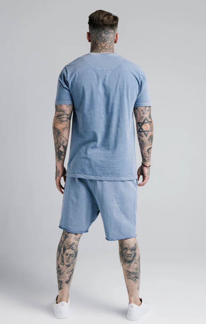 SikSilk Relaxed Shorts - Washed Blue - Image 5