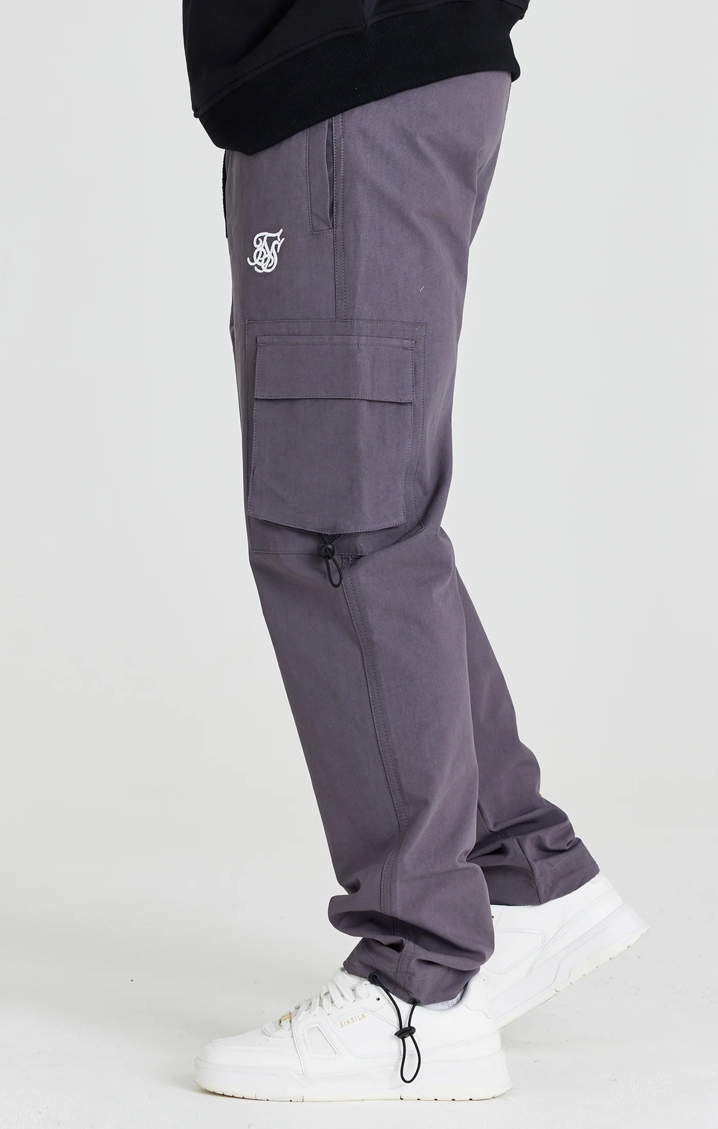Grey Relaxed Cuff Cargo Pant - Image 2