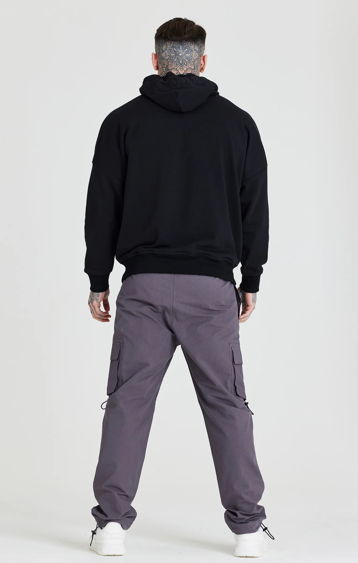 Grey Relaxed Cuff Cargo Pant - Image 5