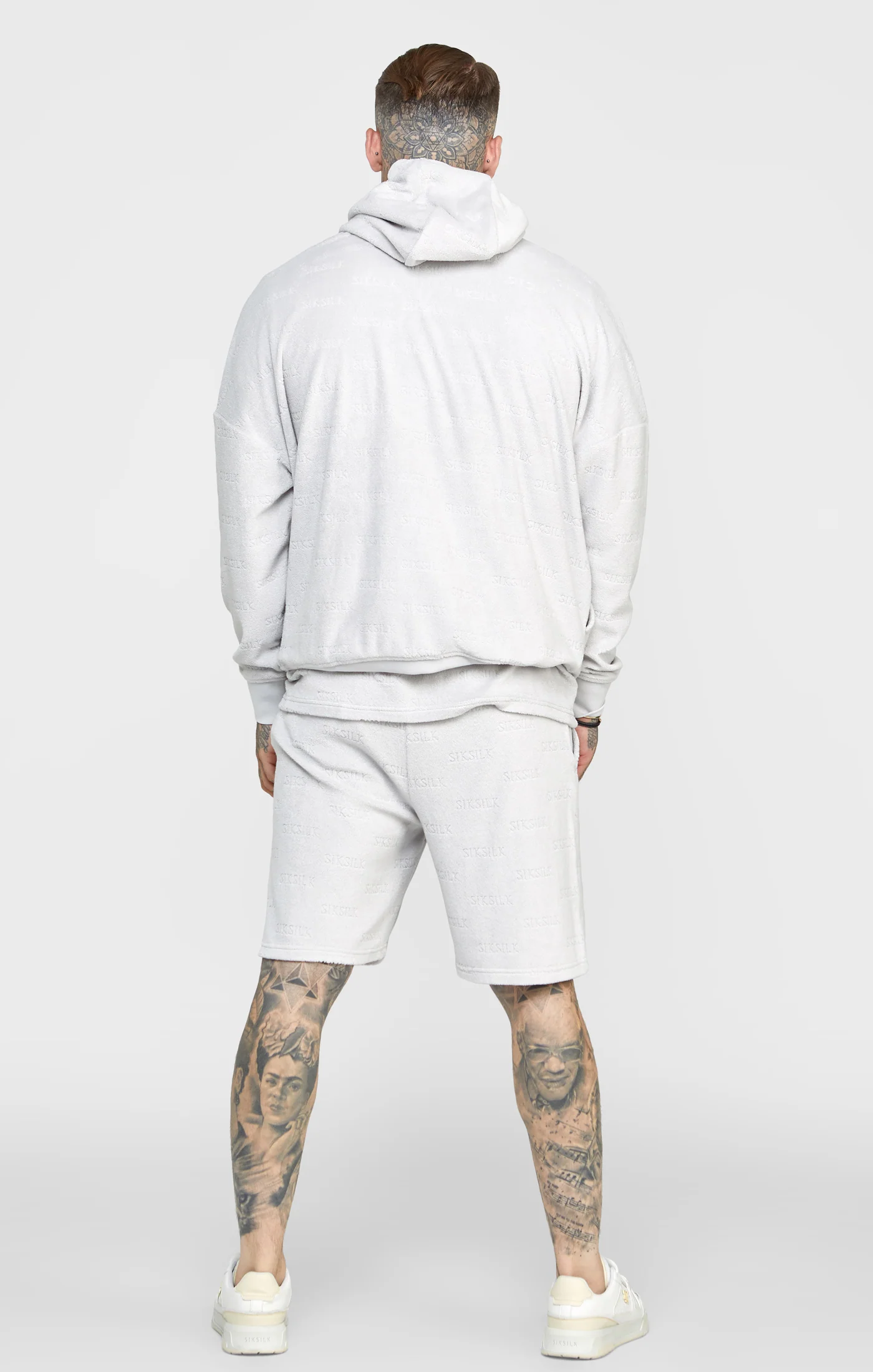 Grey Towelling Oversized Hoodie - Image 5
