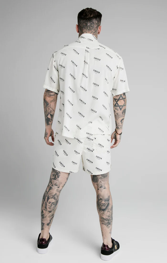 Ecru Print Resort Shirt - Image 5