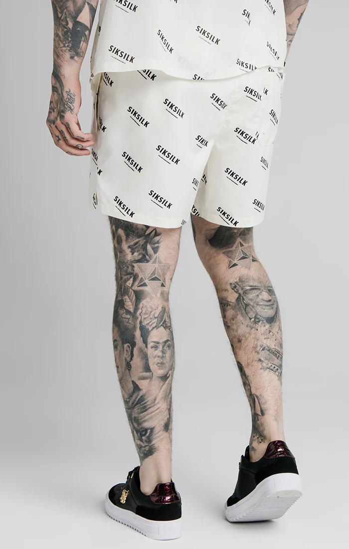 Ecru Print Swim Short - Image 2