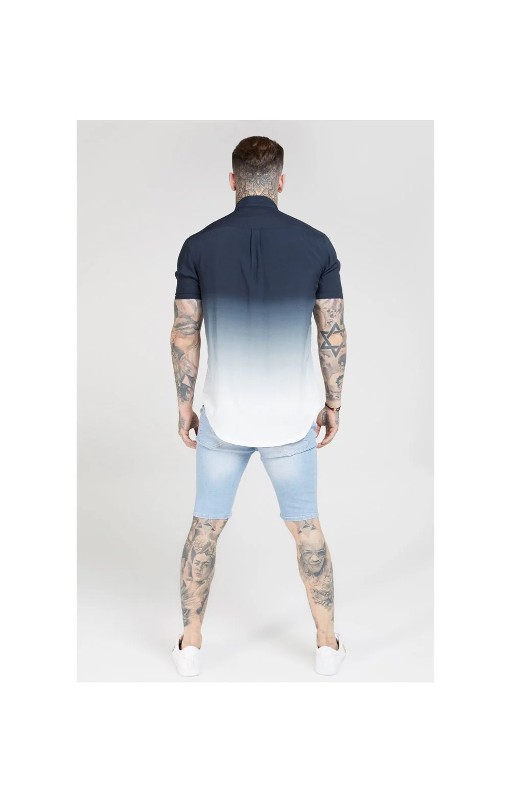 SikSilk Resort Shirt – Navy & White - Image 5