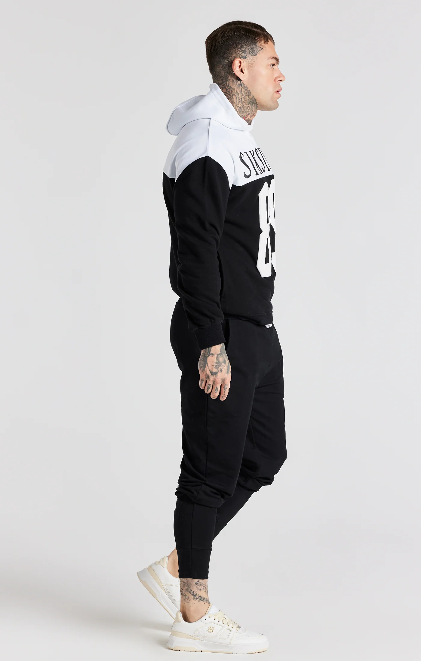 Black Retro 89 Print Oversized Hoodie - Image 5