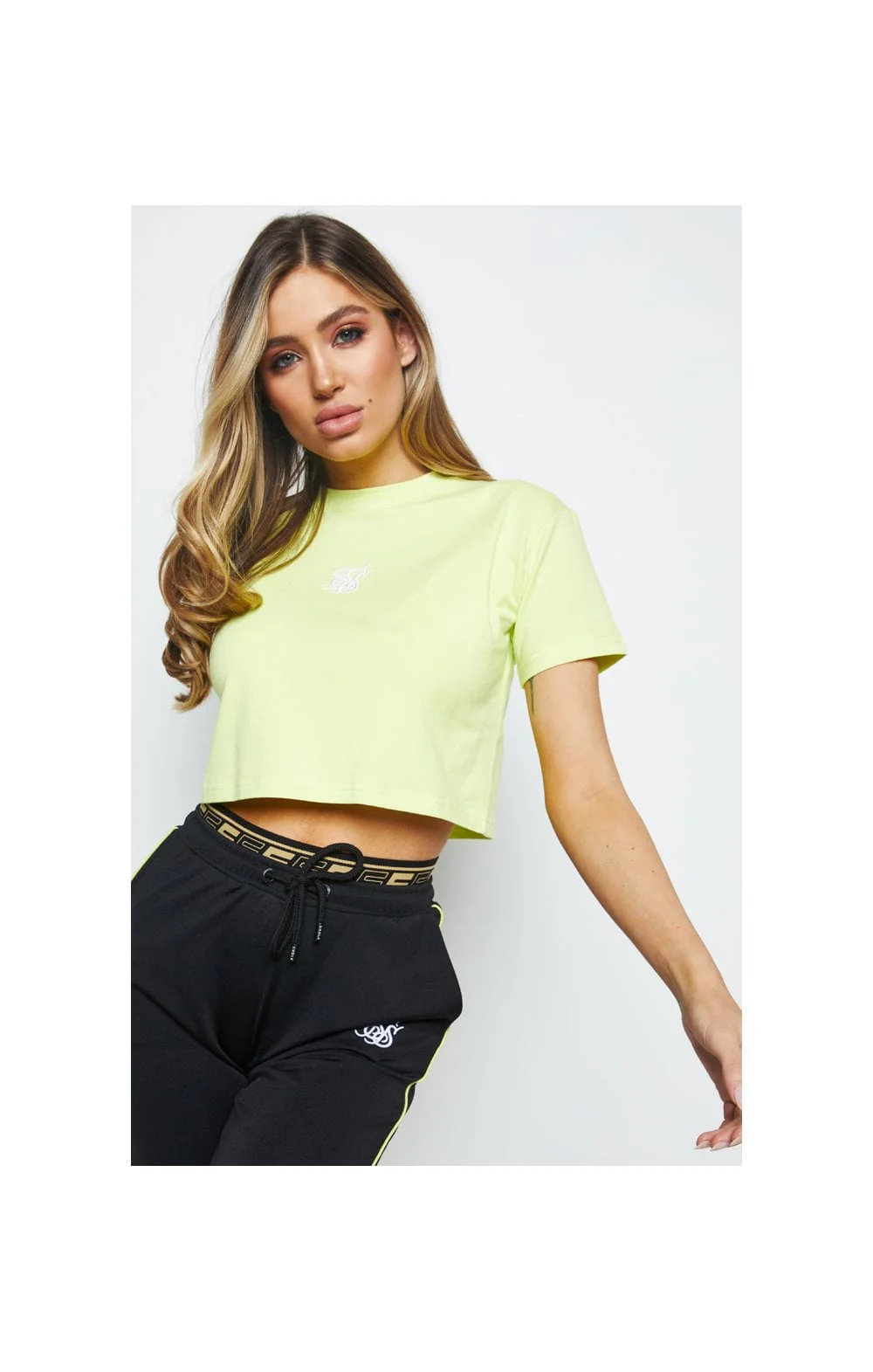 SikSilk Retro Box Fit Tee – Lime - Image 2