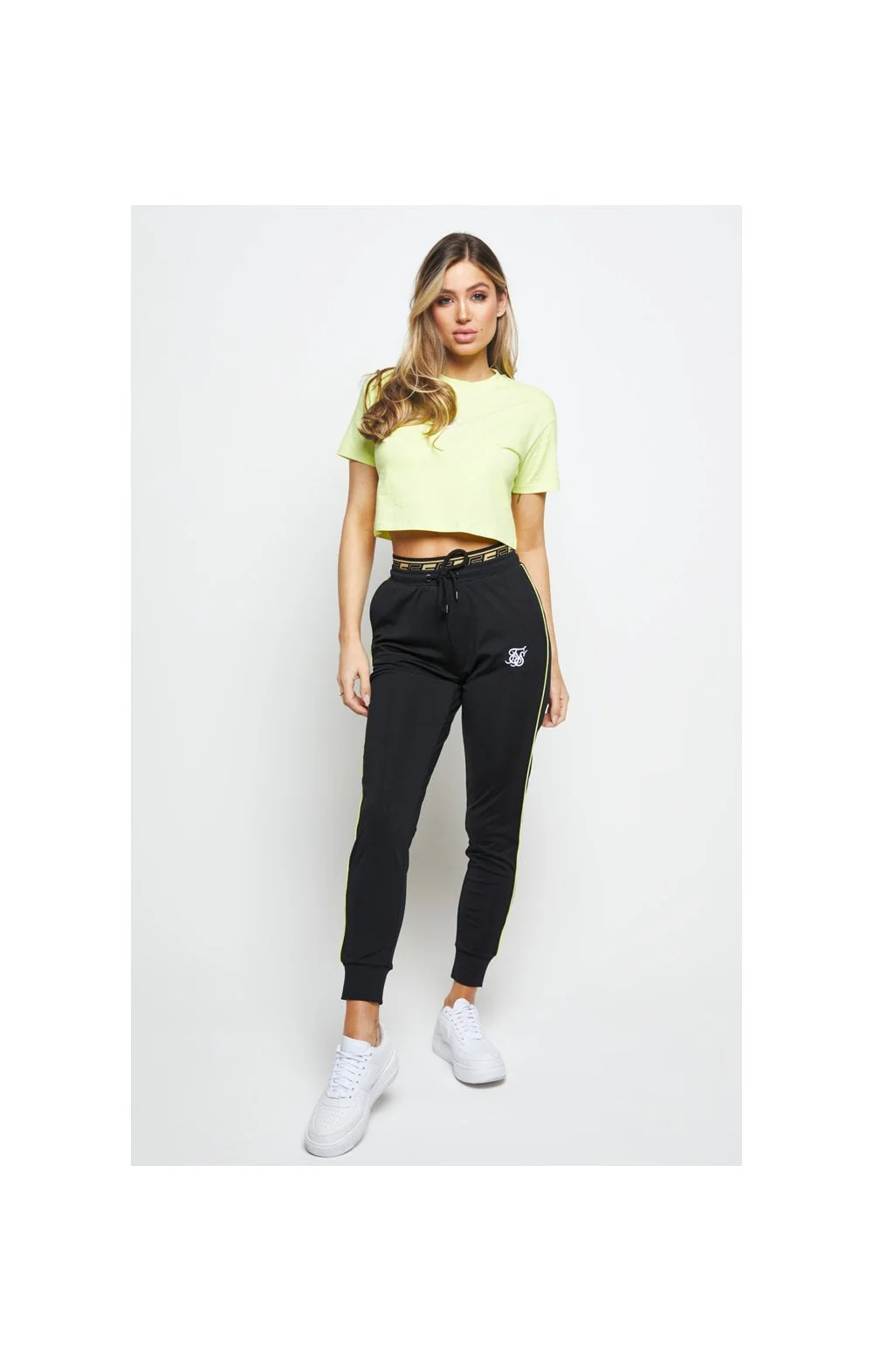 SikSilk Retro Box Fit Tee – Lime - Image 3