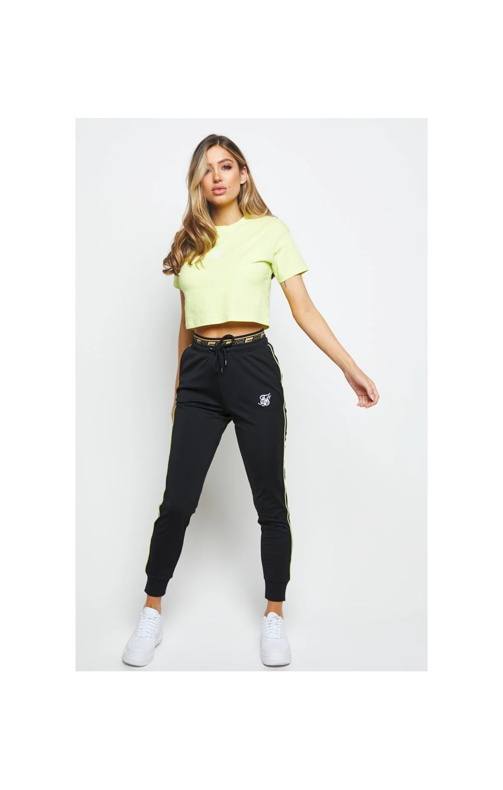SikSilk Retro Box Fit Tee – Lime - Image 4