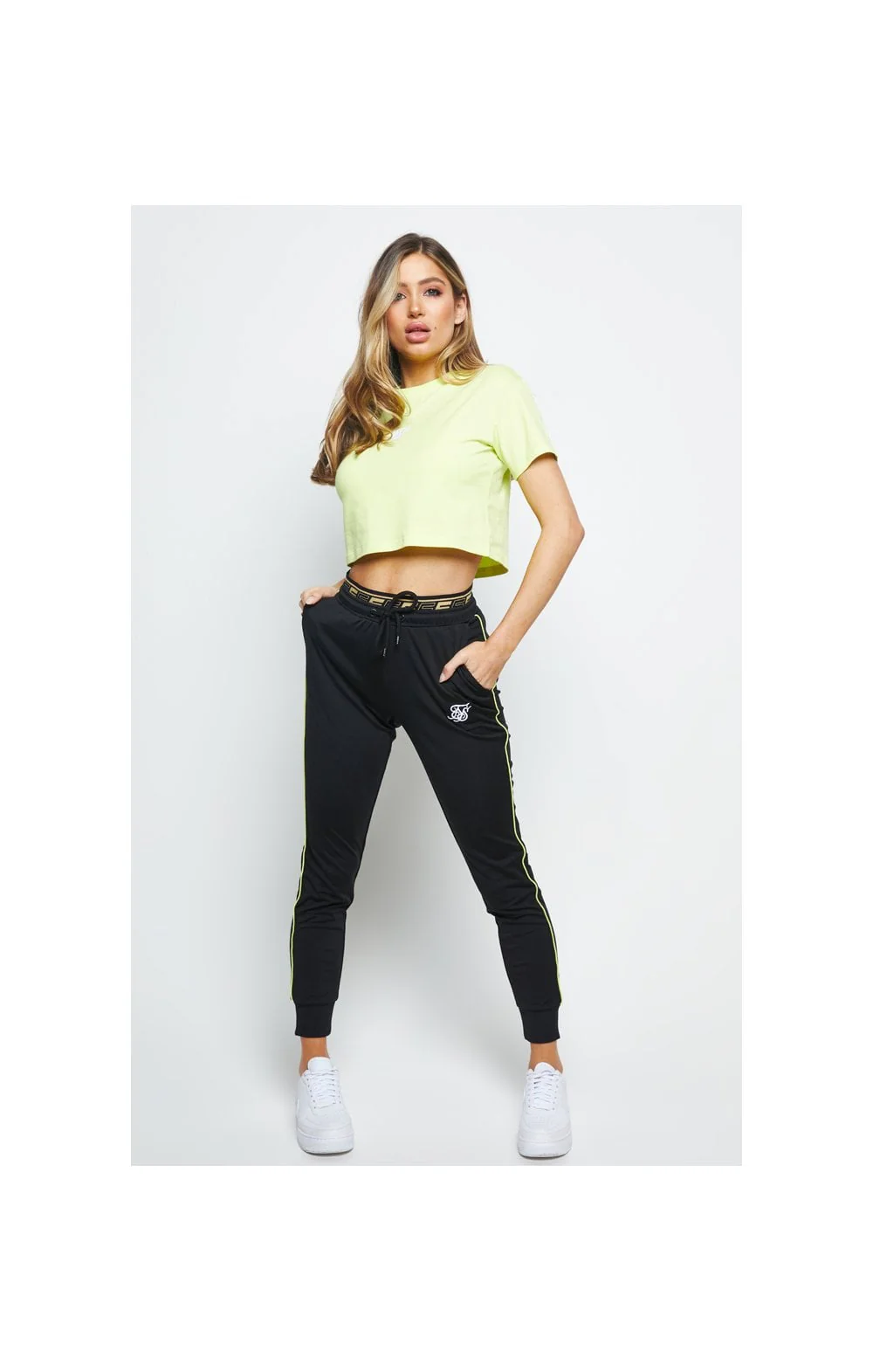 SikSilk Retro Box Fit Tee – Lime - Image 5
