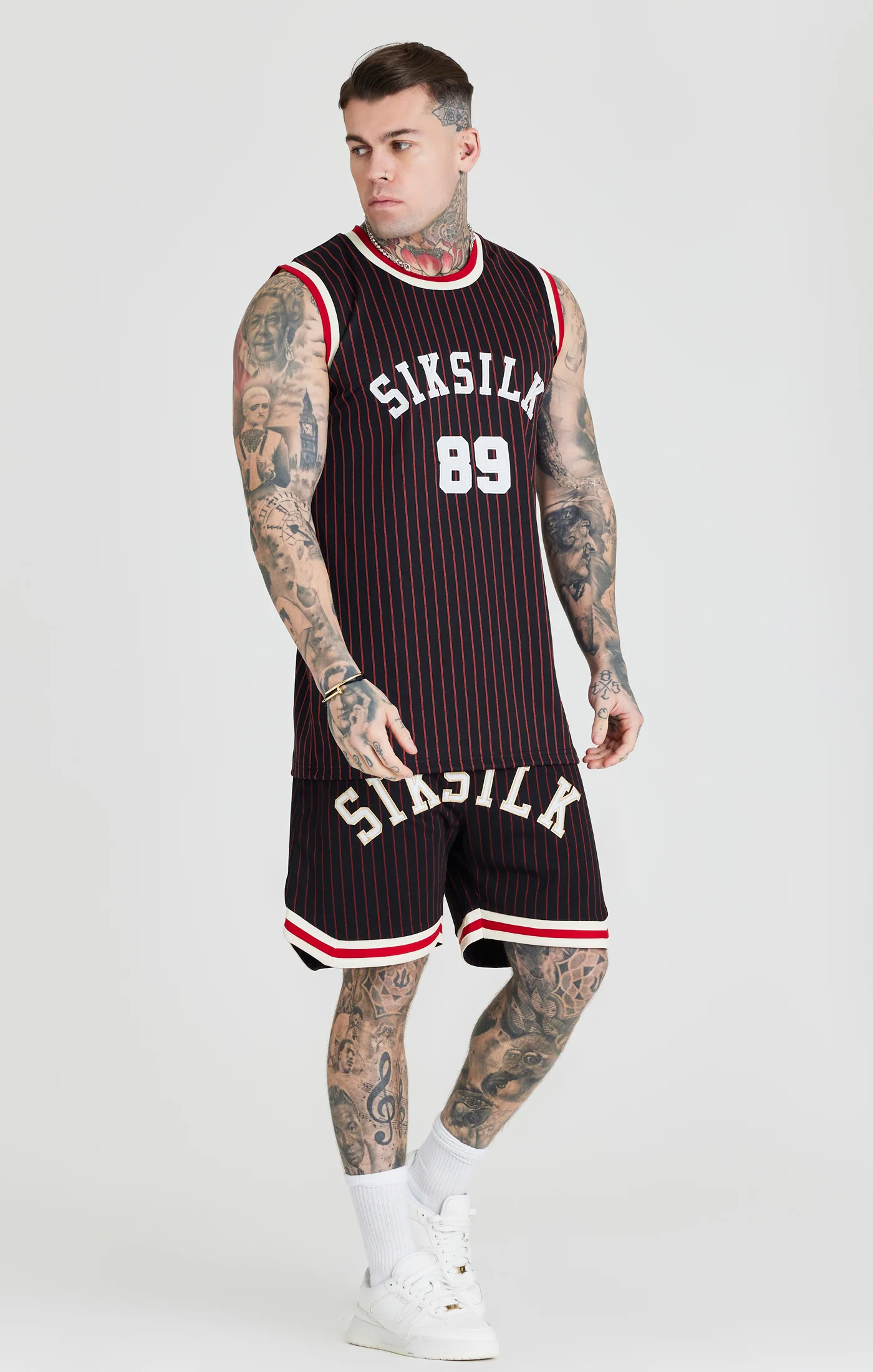 Black Retro Classic Basketball Vest - Image 4