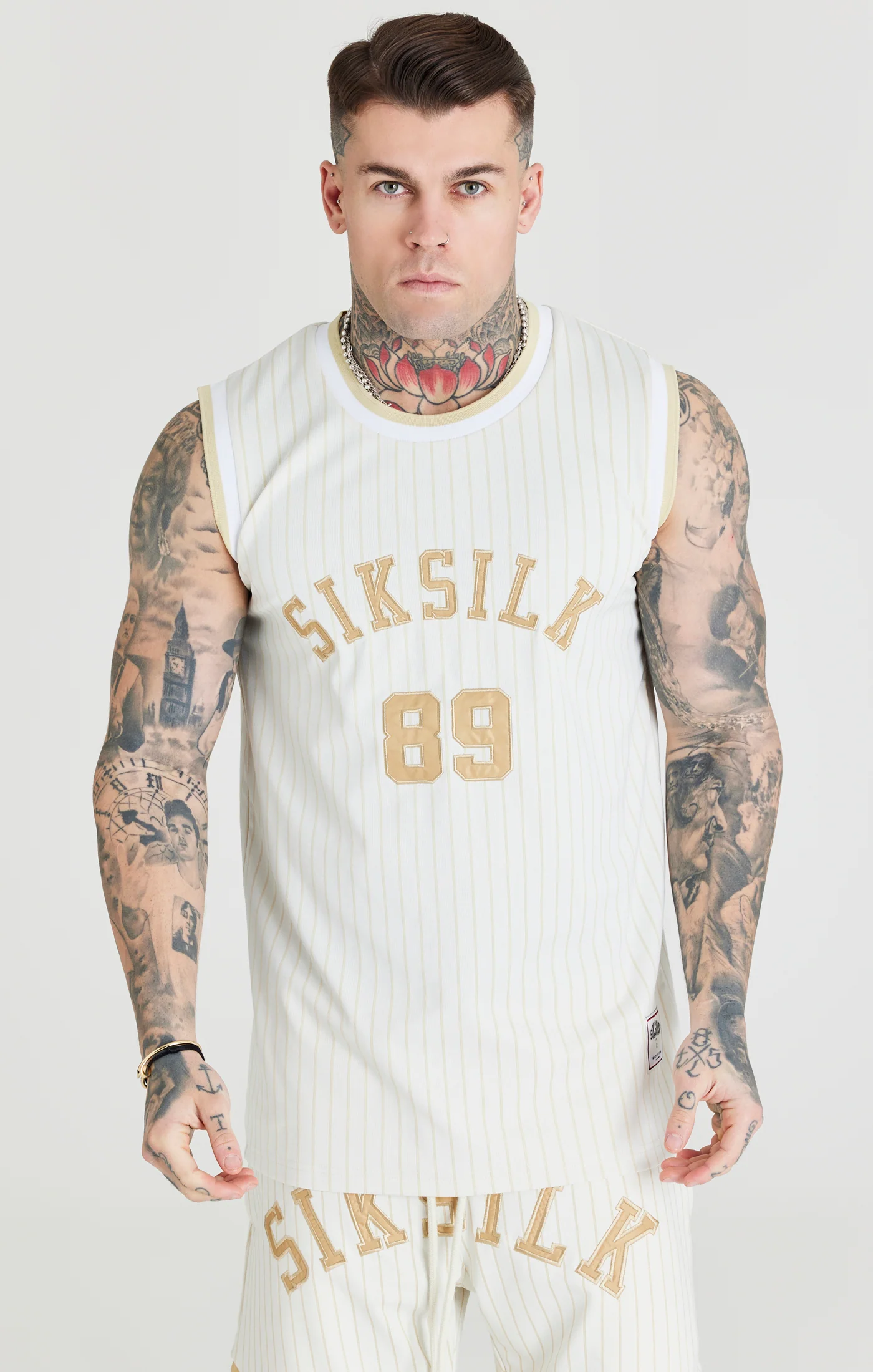 Ecru Retro Classic Basketball Vest