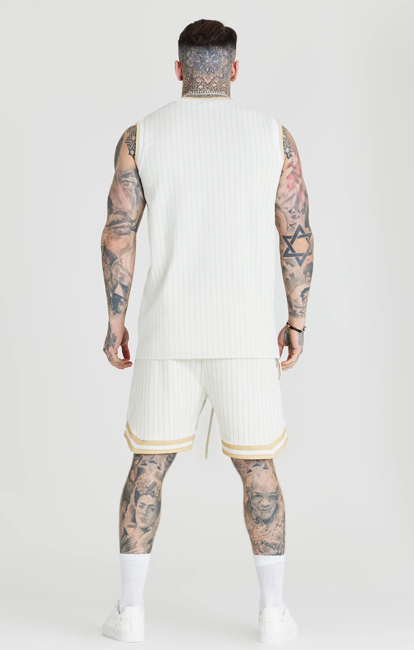 Ecru Retro Classic Basketball Vest - Image 5