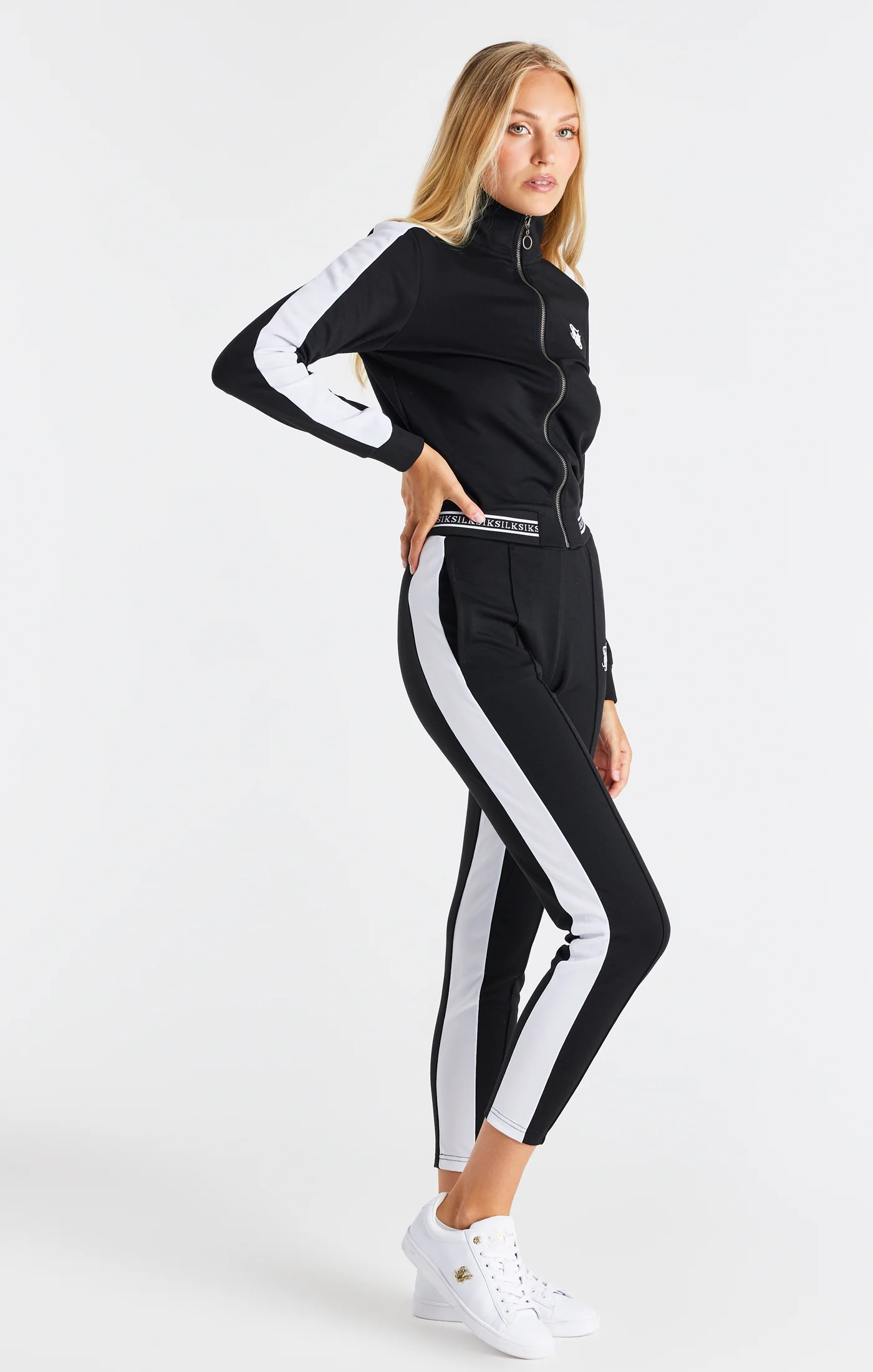 SikSilk Retro Element Track Pants - Black - Image 5