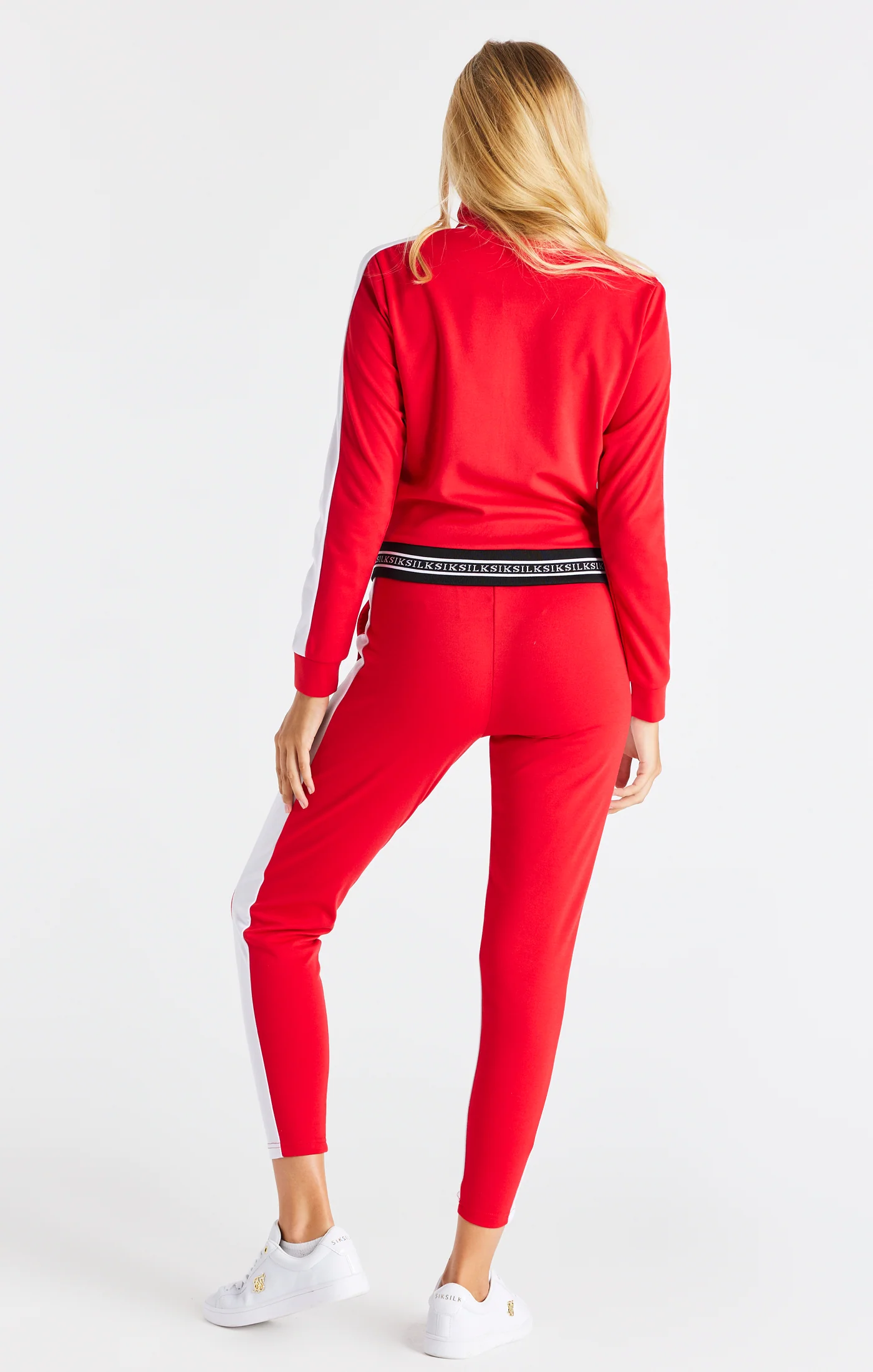 SikSilk Retro Element Track Top - Red - Image 5