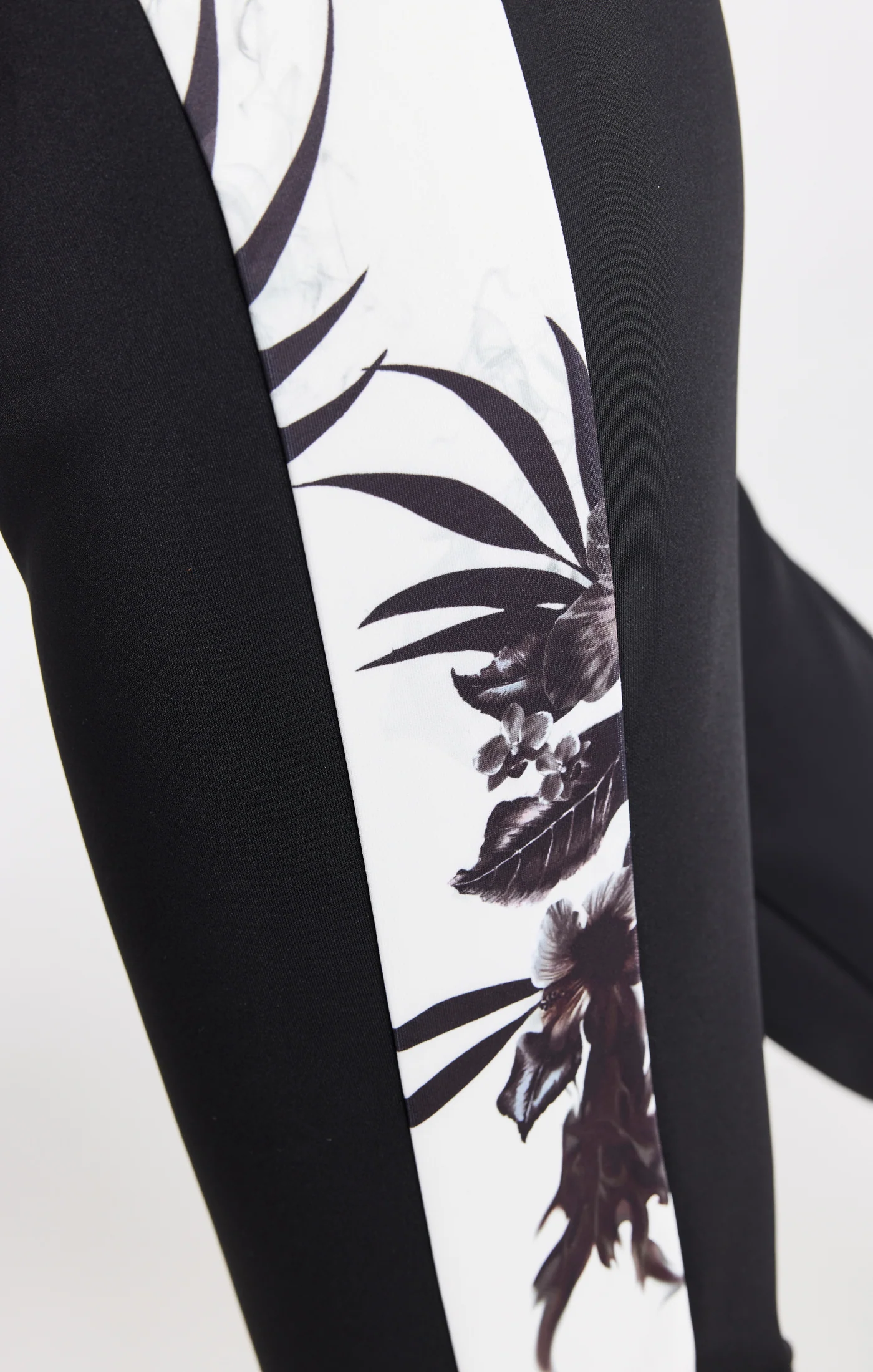 SikSilk Retro Fire Track Pants - Black & Ecru - Image 4