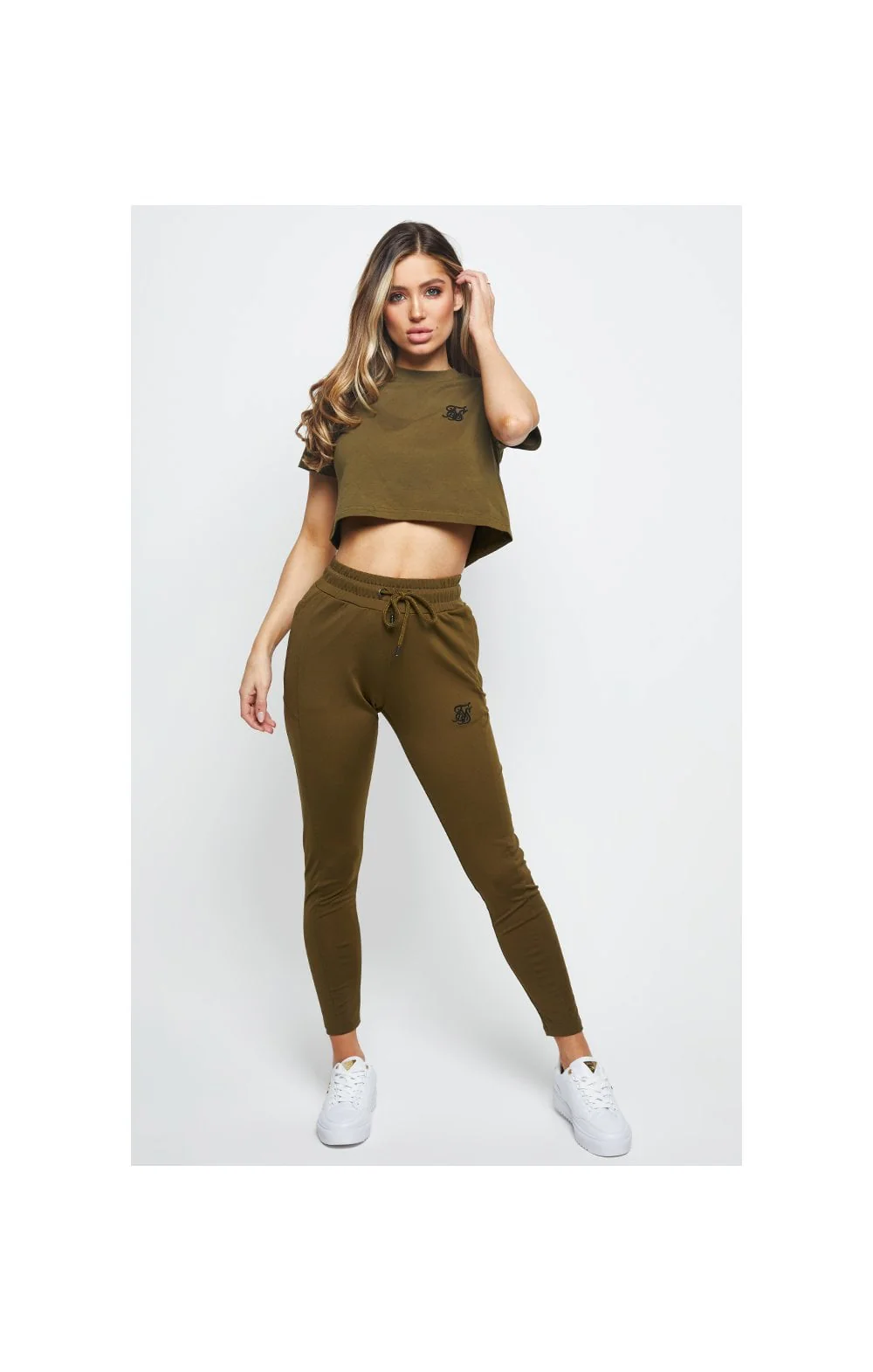 SikSilk Retro Fit Box Tee - Khaki - Image 4