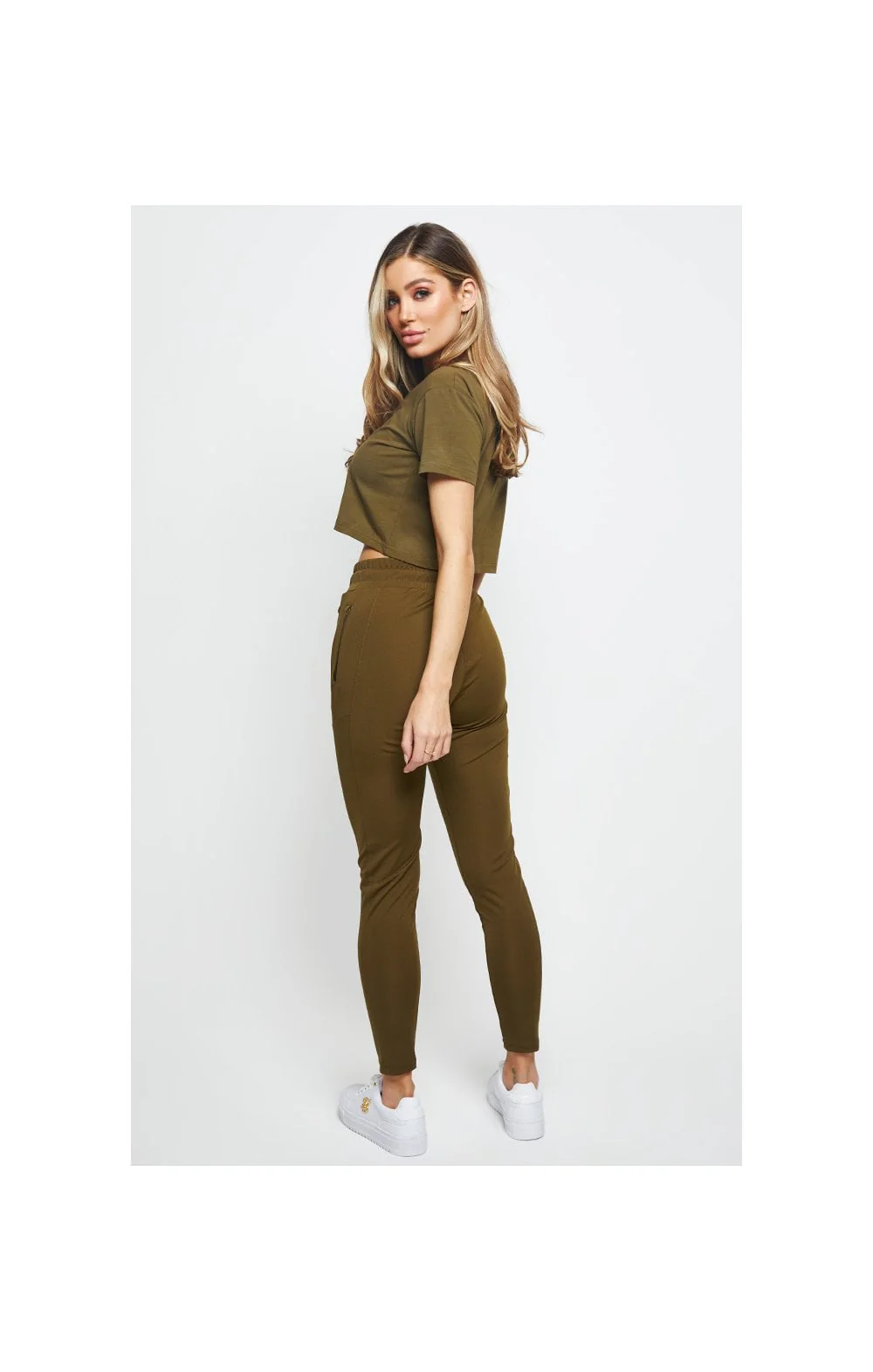 SikSilk Retro Fit Box Tee - Khaki - Image 6