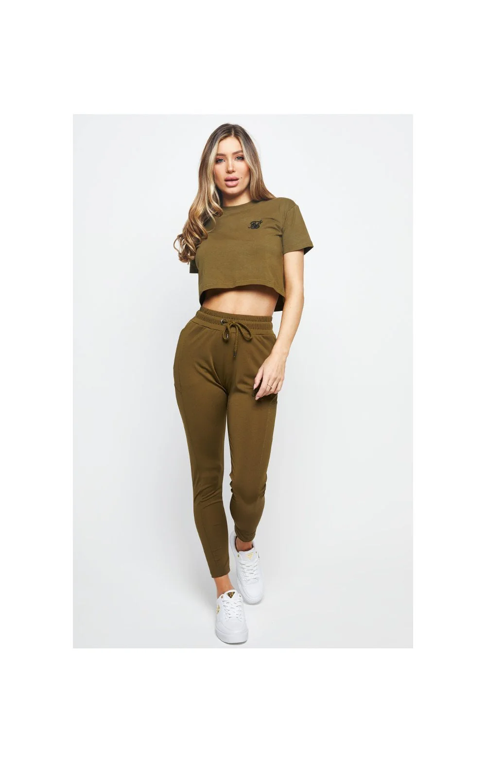 SikSilk Retro Fit Box Tee - Khaki - Image 7
