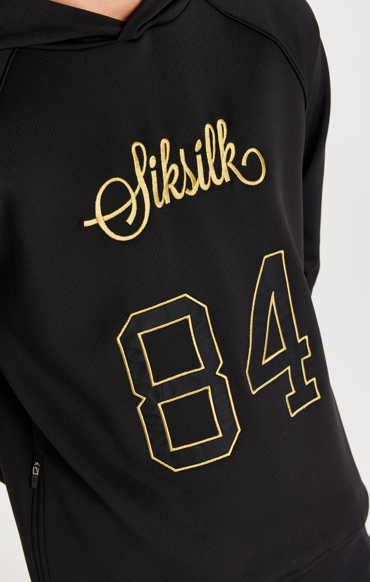 SikSilk Retro Overhead Hoodie - Black - Image 2