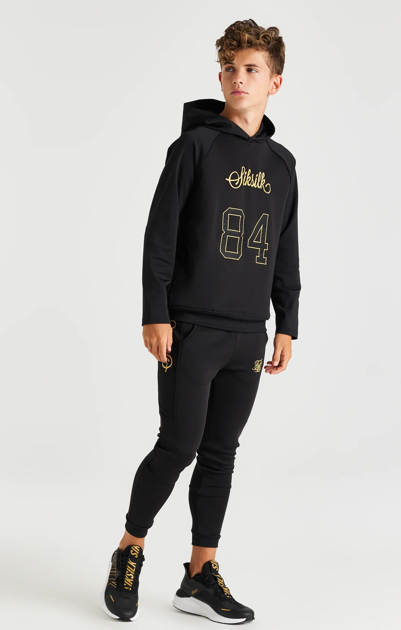 SikSilk Retro Overhead Hoodie - Black - Image 3