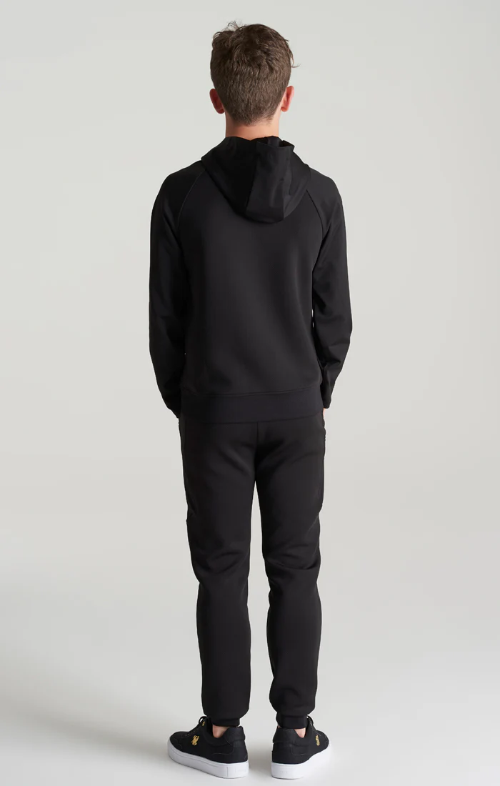 Boys Black Overhead Hoodie - Image 2
