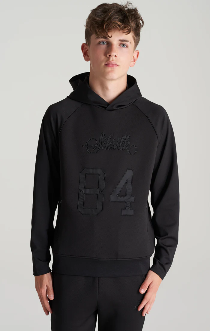 Boys Black Overhead Hoodie - Image 4