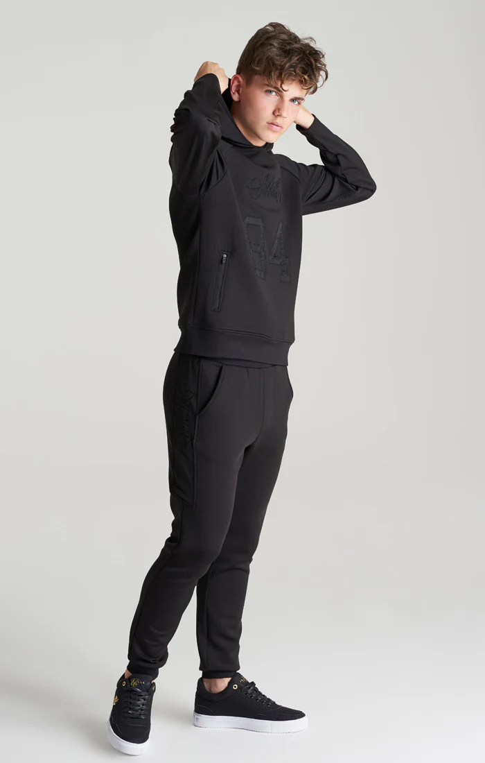 Boys Black Overhead Hoodie - Image 5