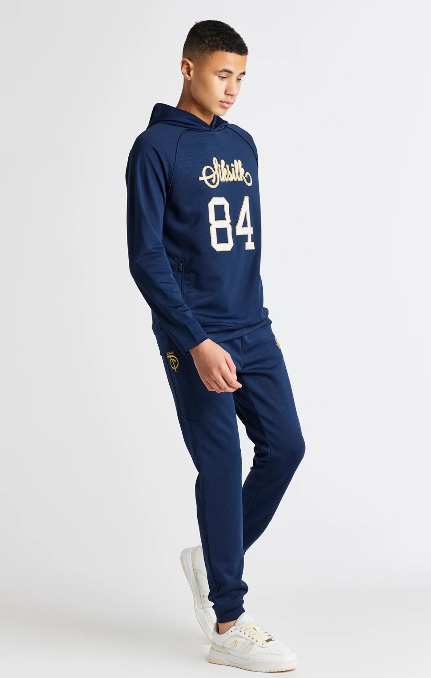 Boys Navy Retro Hoodie - Image 3