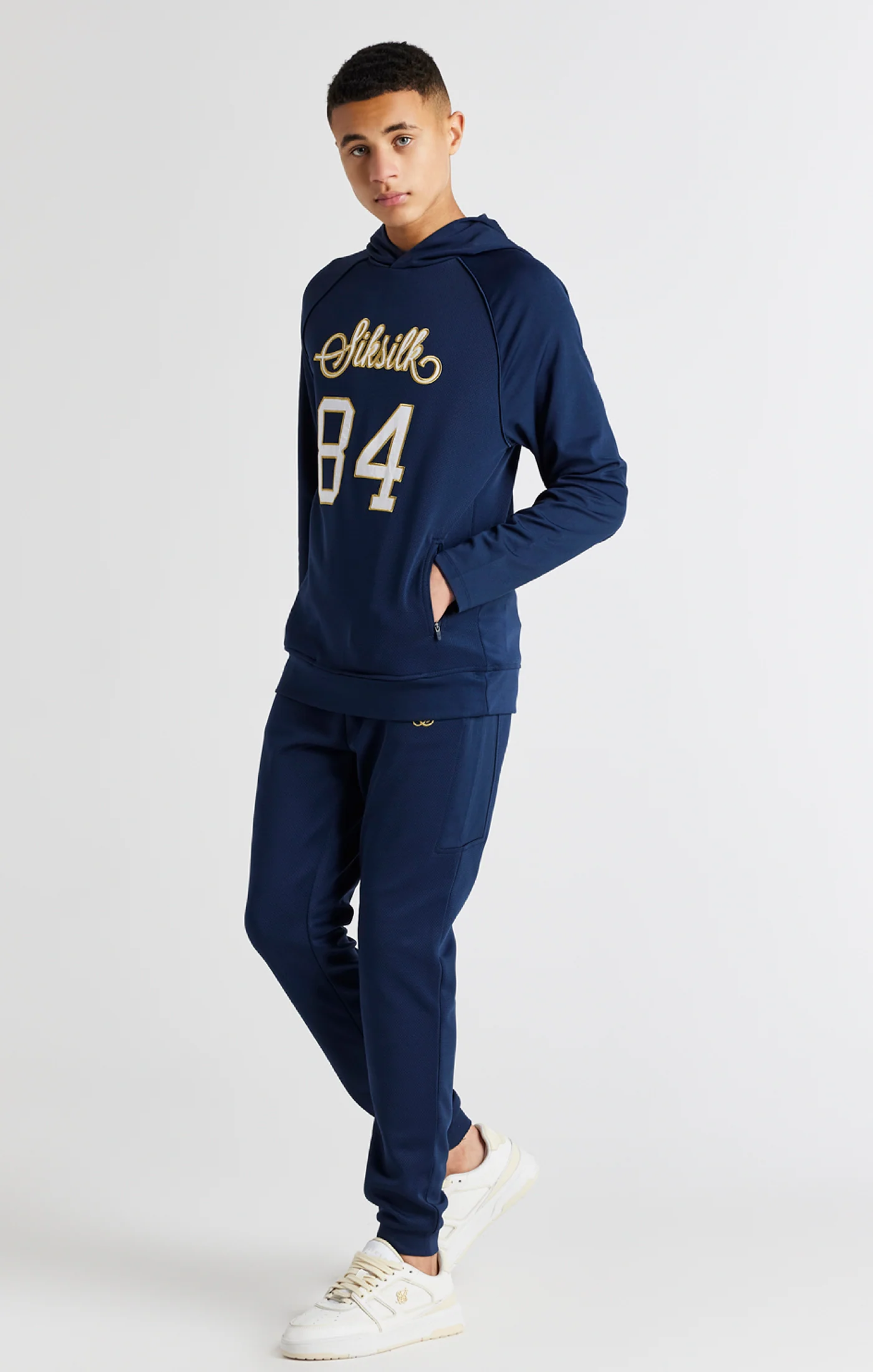 Boys Navy Retro Hoodie - Image 4