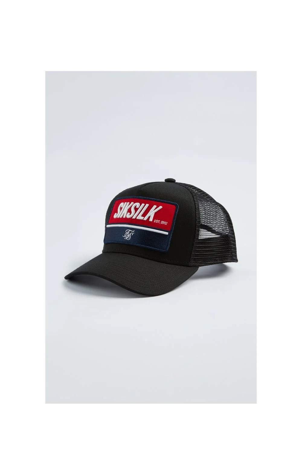 SikSilk Retro Patch Trucker - Black