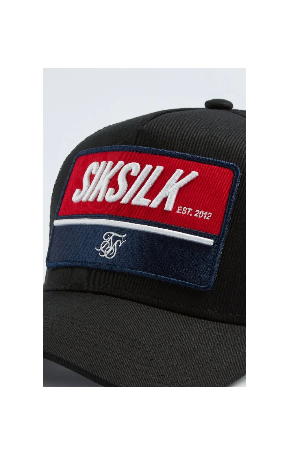 SikSilk Retro Patch Trucker - Black - Image 2