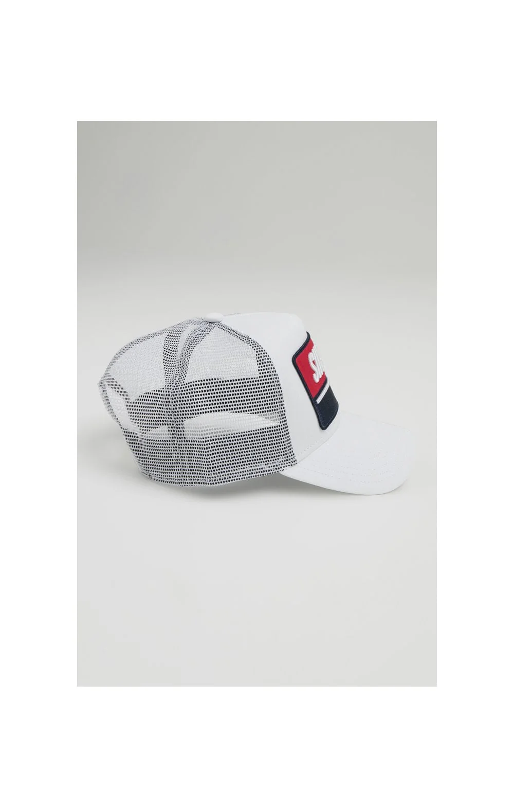 SikSilk Retro Patch Trucker - White - Image 3