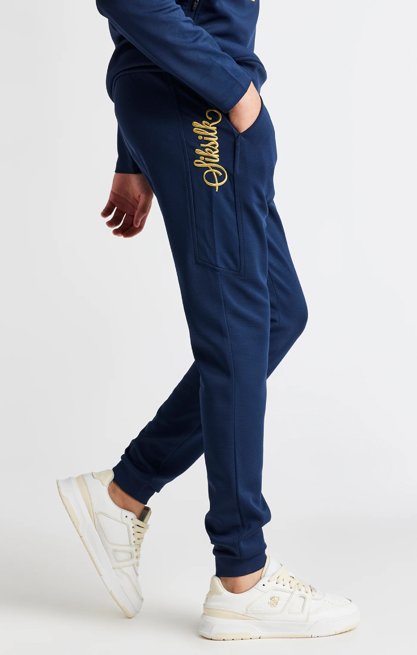 Boys Navy Retro Track Pant - Image 2