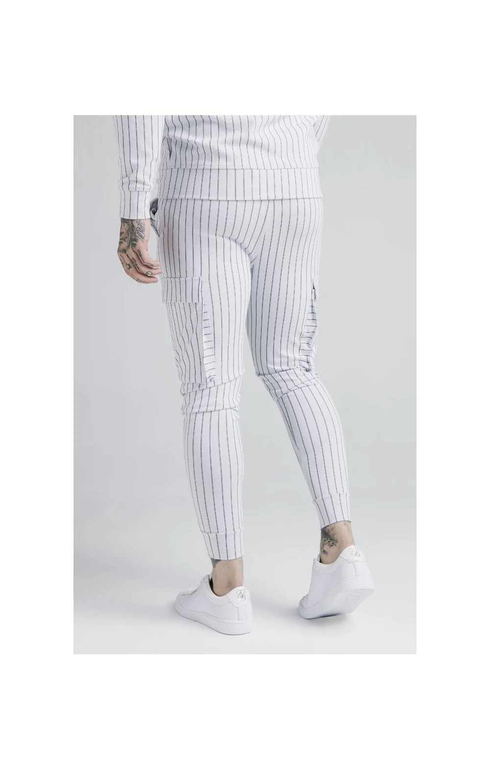 SikSilk Retro Sport Cargo Jogger SikSilk - White - Image 2