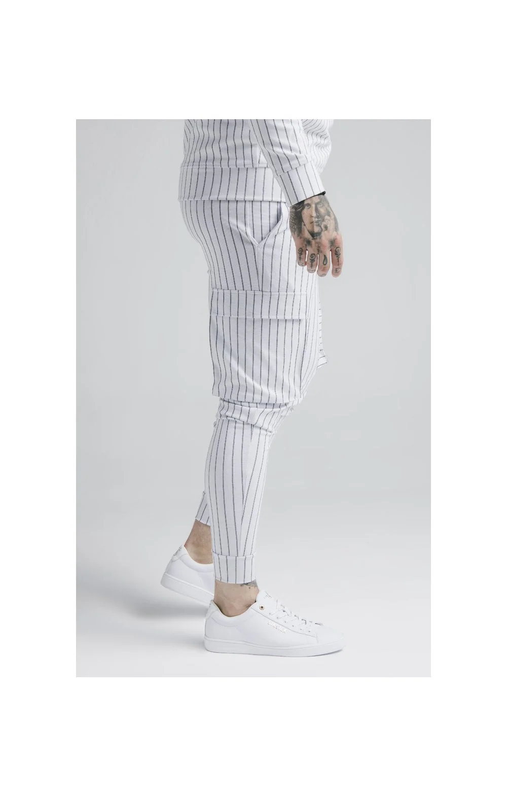 SikSilk Retro Sport Cargo Jogger SikSilk - White - Image 3