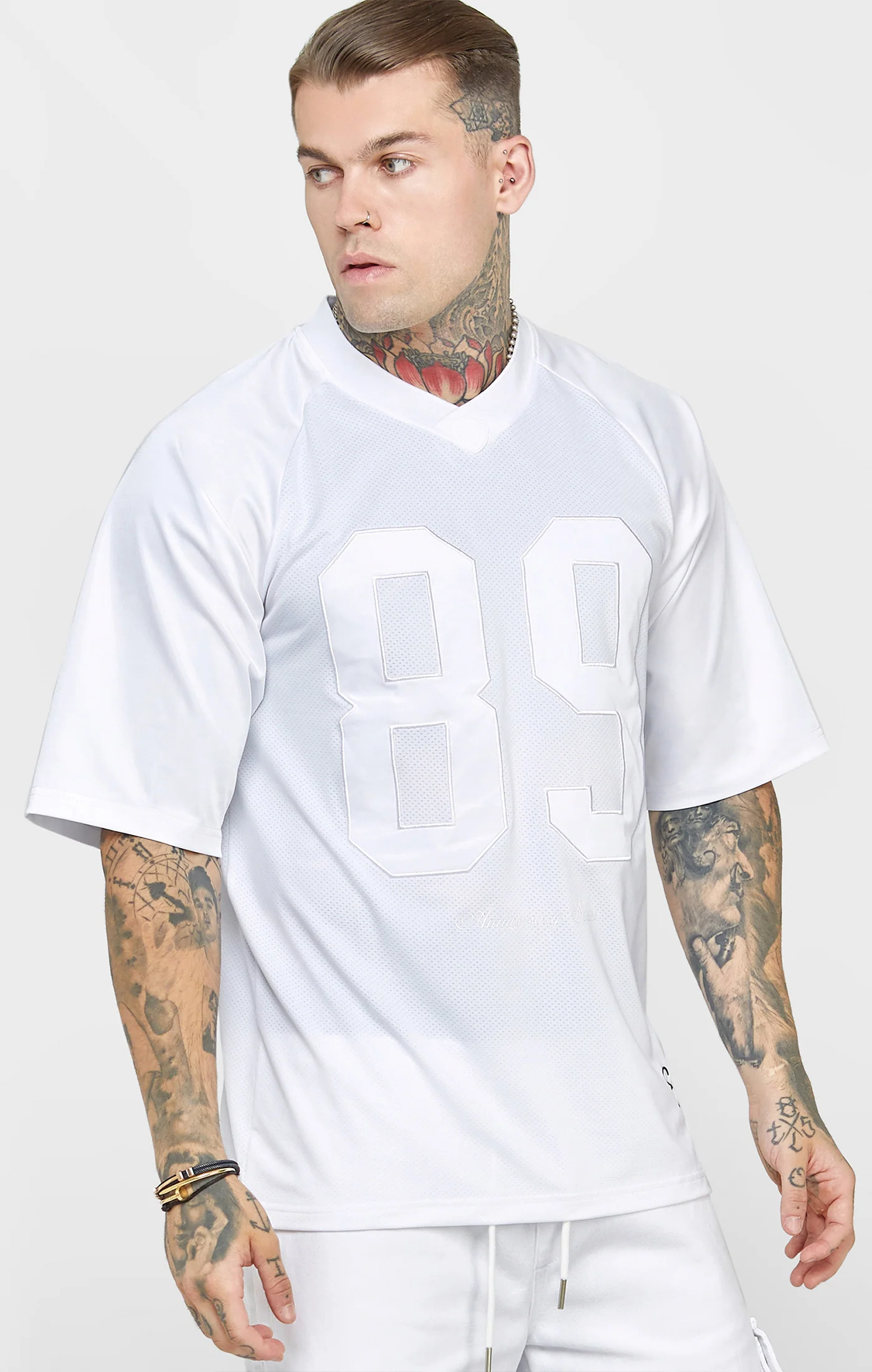 White Retro Oversized T-Shirt