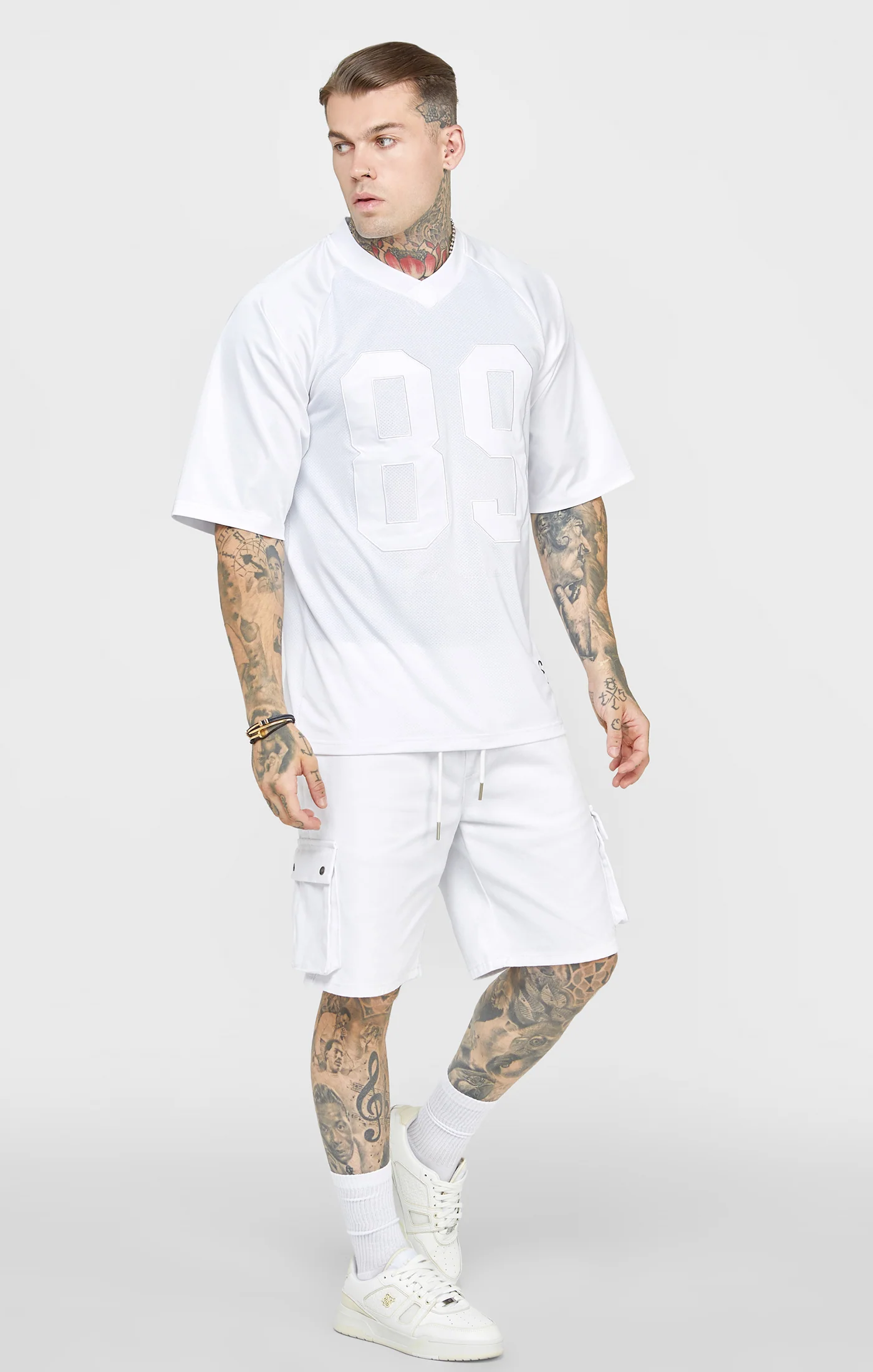 White Retro Oversized T-Shirt - Image 4