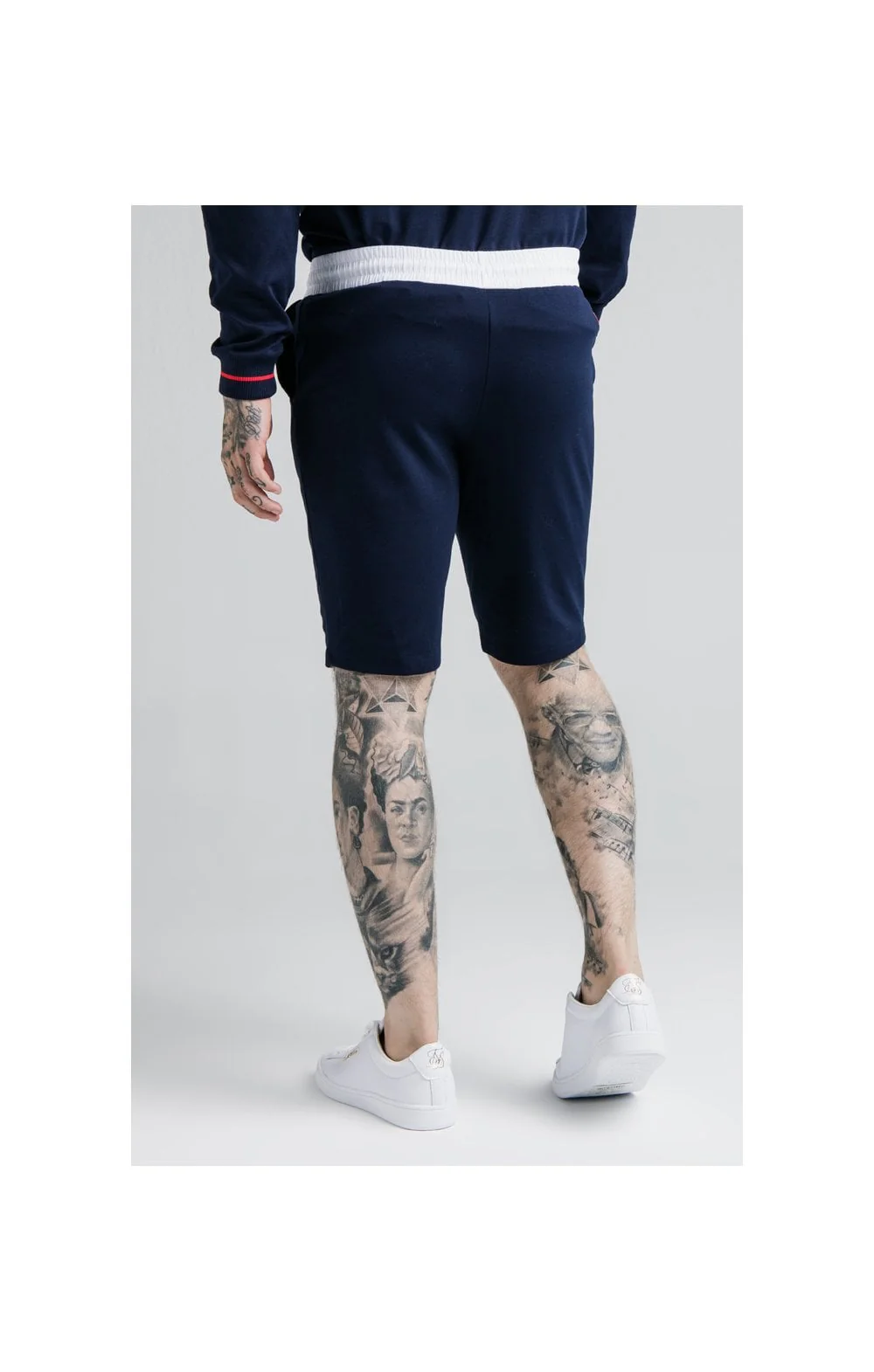 SikSilk Retro Sport Shorts - Navy - Image 3