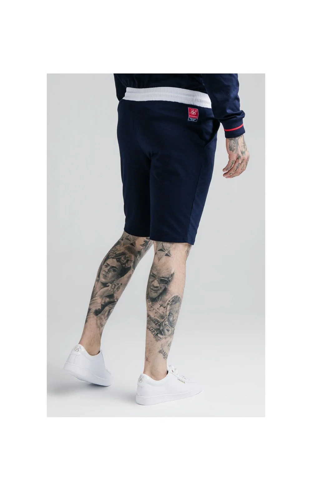 SikSilk Retro Sport Shorts - Navy - Image 4