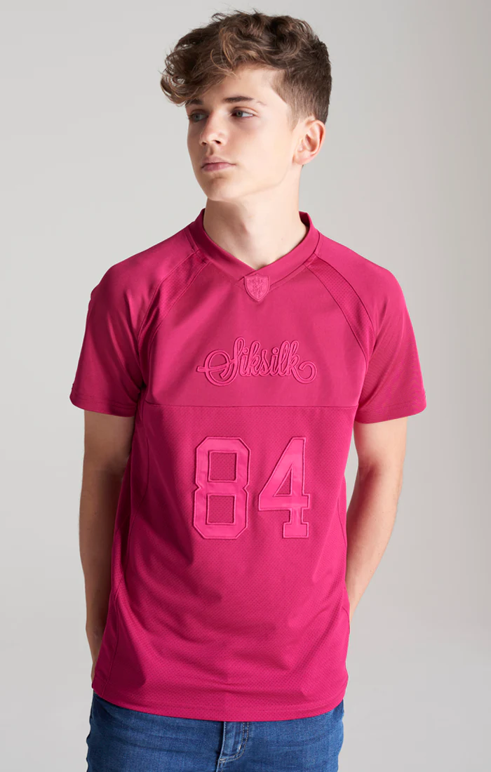 Boys Pink Retro Sports T-Shirt