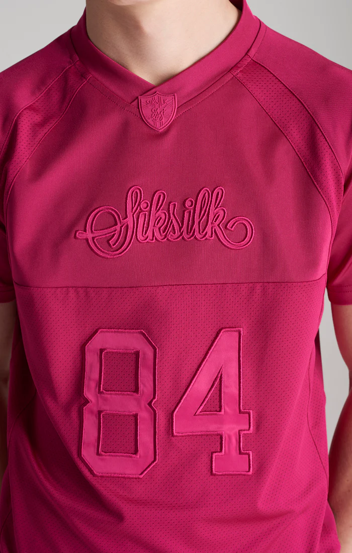 Boys Pink Retro Sports T-Shirt - Image 2